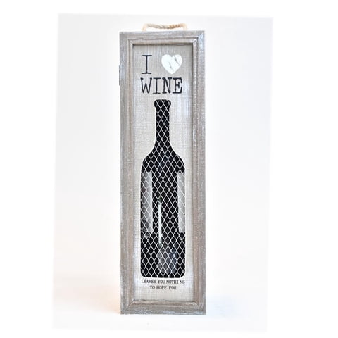 Vgo - Porta Botellas Madera I Love Wine Wbb15008 Unc