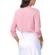 thumbnail image 3 of INSPIRA CHIC 3/4 mangas encogimientos para mujeres recortadas bolero encogimiento de hombros abierto frente cárdigan suéteres fiesta clubwear M rosa, 3 of 6