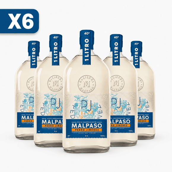 Pack 6 Pisco MalPaso Pedro Jiménez 1L