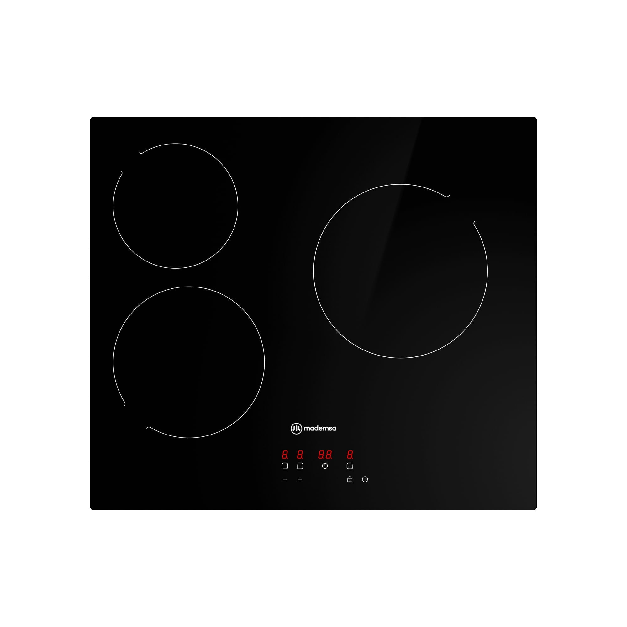 Encimera Eléctrica 3 Platos Mademsa Victrocerámica Vm3tr