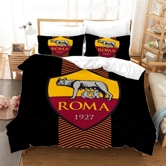x449 Bed SheetsChristm As R-Ro-maS Comforter Bedding Sets Duvet Cover Set Bed Sheets Set Twin Size Bedding Christmas Decorations 3-Piece Bedding Set (1 Duvet Cover + 2 Pillow Shams) nj449