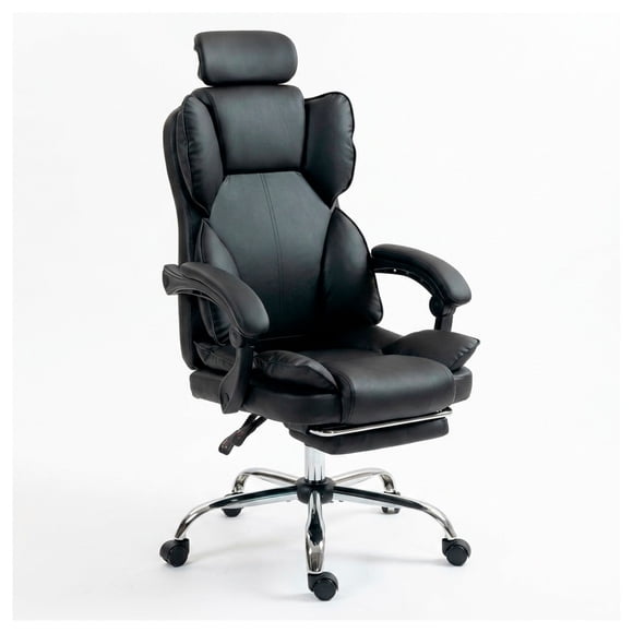 Silla Ergonomica Ejecutiva de Oficina para Escritorio Reclinable Con Apoyapiés negro