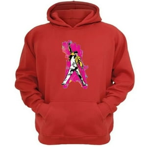 Genérico - Polerón Canguro Freddy Mercury Rojo Talla S Unisex