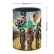 thumbnail image 2 of El Mago de la Ciudad Esmeralda-theme Cylinder Pen Holder Pencil Organizer with Flannel Lining PVC Leather Material Cardboard Base for study work 10*8CM, 2 of 6