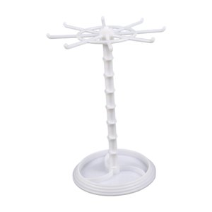 Ioensy - Organizador De Collares, Estante Colgante, Rotación Para Pulseras Scrunchie, Cadenas, Alto, Blanco