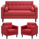 thumbnail image 1 of Sofa Retro 3 Cuerpos 1-1 Pu Rojo, 1 of 5