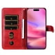 thumbnail image 4 of Funda con Cremallera para iPhone 16, Carcasa Cartera de Cuero PU con Soporte y Tarjetero, 4 of 6