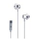 thumbnail image 2 of Audifonos Alambricos  Manos Libres USB C Blanco DHH-1126, 2 of 2
