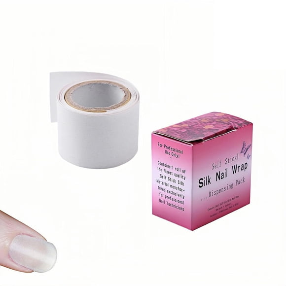 Cinta reparadora de uñas de seda autoadhesiva, 1 rollo