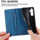 thumbnail image 5 of Funda tipo cartera con bloqueo RFID para Samsung Galaxy M35 Con tapa abatible, portatarjetas, cierre magnético, TPU y soporte Azul, 5 of 6