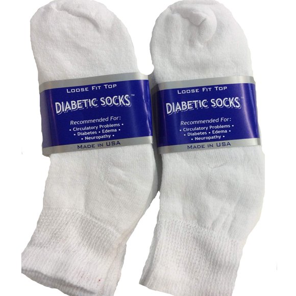 Calcetines Creswell 13-15 (6 pares) blanco, fabricado en EE. UU.