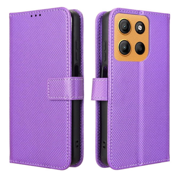 Funda Billetera para Samsung Galaxy A37 5G con Ranuras y Soporte Morado