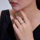 thumbnail image 5 of Anillos de Compromiso de Moissanita para Mujer 1 Quilate Color D VVS1 Anillos de Promesa de Moissanita para Ella Anillo de Aniversario y Boda de Plata Esterlina 925 Talla 5-9, 5 of 10