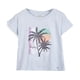 thumbnail image 1 of Polera Niña Manga Corta Estampado Playero Celeste Pillin, 1 of 3