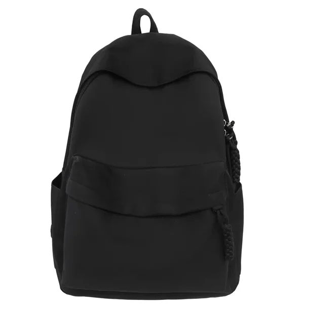 High Capacity Simple Solid Waterproof Nylon School Bag Mahua Zipper High Quality Backpacks 2024 Hot Sale Bags for Girls and Boys