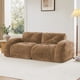 thumbnail image 1 of 2-Seater Tufted Sofa Couches with boneless Sofa,Soft Velvet Fabric,Bottom Anti-Slip Design,32D High Density Sponge,Ergonomic Design Bottom,No Assembly Required,Fits Living Rooms,Camel, 1 of 3
