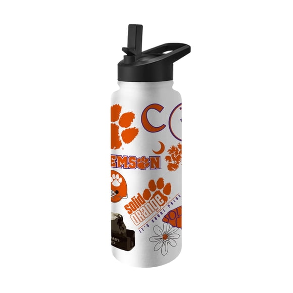 Botella Logo Brands NCAA Clemson Tigers Native Quencher de 1 L