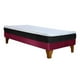 thumbnail image 4 of Cama Europea Zen Pro Colchon Resortes 1.5 Plaza Base Dividida Tela Burdeo, 4 of 6