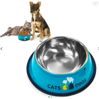 Genérico - Plato Mascota Perro Gato Comedero Metal 16 Cm