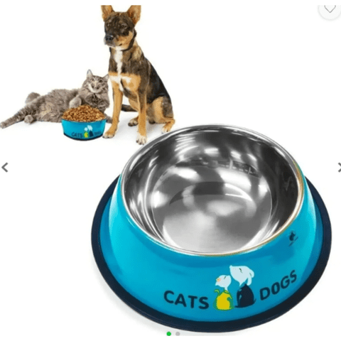 Genérico - Plato Mascota Perro Gato Comedero Metal 16 Cm