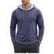thumbnail image 1 of Camisetas con capucha de manga larga ligeras para gimnasio de hombres XL azul oscuro, 1 of 5