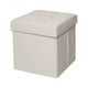 thumbnail image 1 of Puff Baul Silla Ecocuero Plegable Organizador 38cm X 38cm Beige, 1 of 3