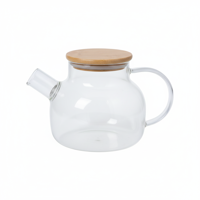 Baima - Tetera De Vidrio Borosilicato 800Ml Con Tapa De Bambú | Tetera Premium Chile