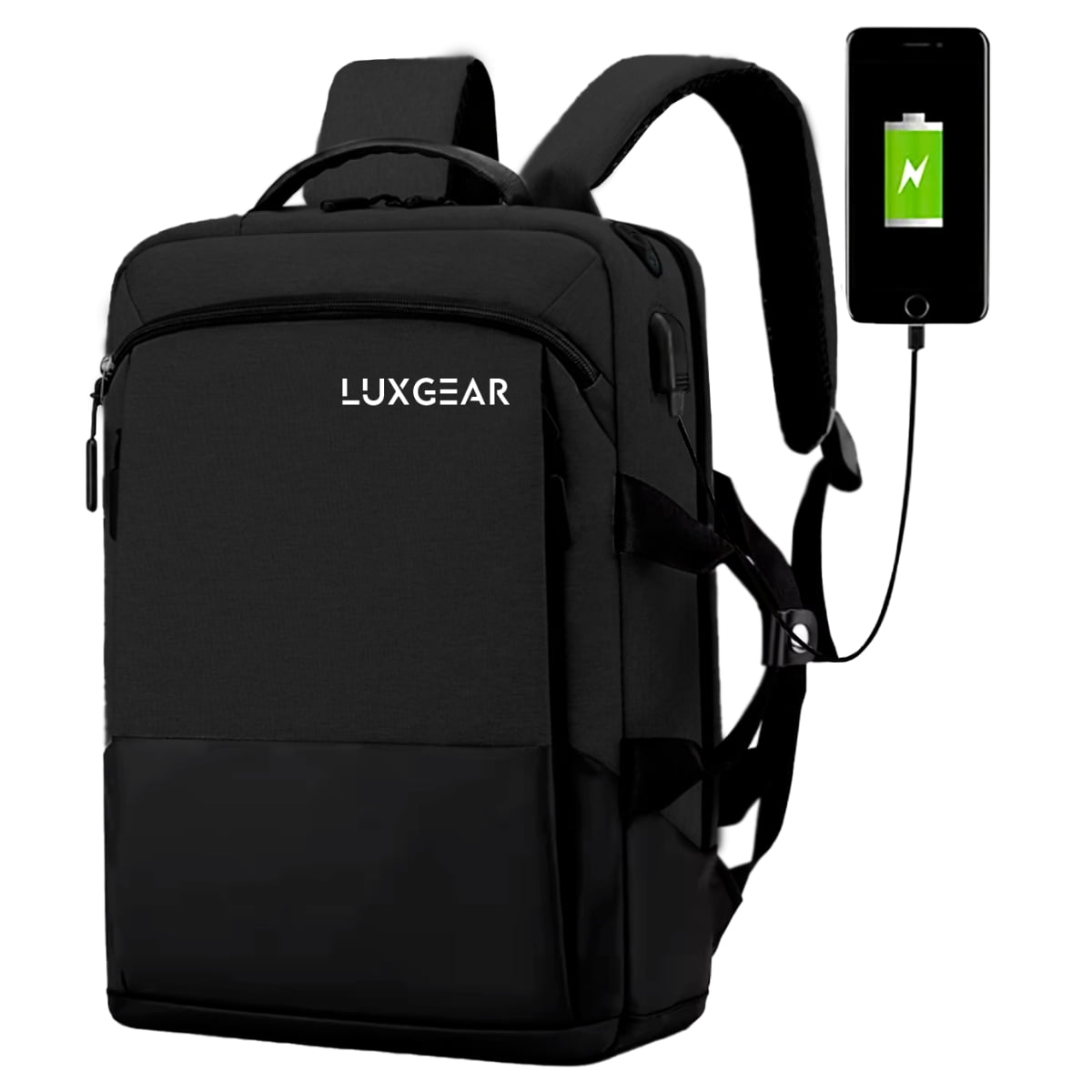 Mochila Notebook Oficina Luxgear Urbantech Impermeable - Negro