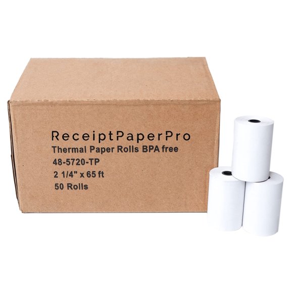 Papel térmico para recibos ReceiptPaperPro 57 mm x 20 m 50 rollos