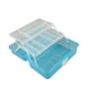 thumbnail image 1 of Caja De Almacenamiento Plegable De Tres Capas, Modelo De Gran Capacidad, Portátil, Color Azul Claro Y Transparente., 1 of 5
