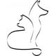 thumbnail image 1 of Decomural Cat & Dog Simple Outline Canine Feline WS-15583, 1 of 2