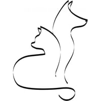 Rienda Libre Graphics - Decomural Cat & Dog Simple Outline Canine Feline Ws-15583