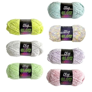 Bothyi - 7 Hilos Luminosos De 4 Mm Que Brillan En La Oscuridad Para Tejer A Mano, Bufandas Y Suéteres