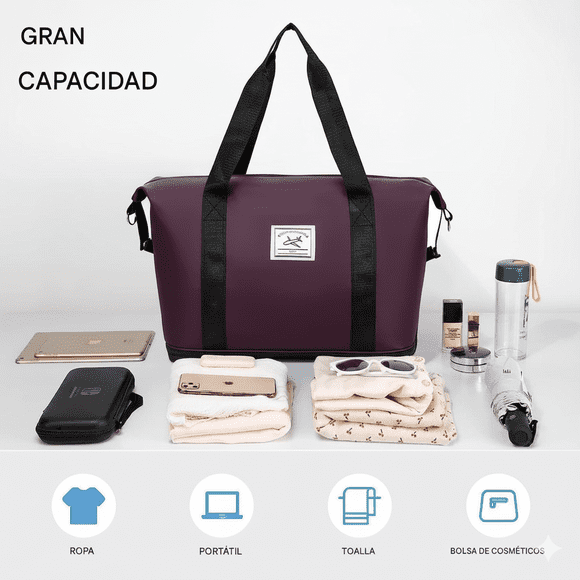 Bolso Viaje Mujer Tote Plegable Gimnasio Verano Hombro Mano Gym Salida Paseo Picnic Vuelo Carry On Bag