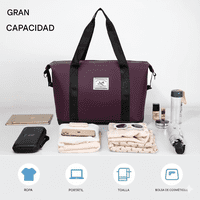 Genérica - Bolso Viaje Mujer Tote Plegable Gimnasio Verano Hombro Mano Gym Salida Paseo Picnic Vuelo Carry On Bag