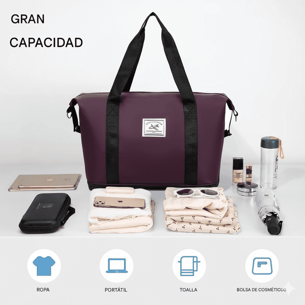 Bolso Viaje Mujer Tote Plegable Gimnasio Verano Hombro Mano Gym Salida Paseo Picnic Vuelo Carry On Bag