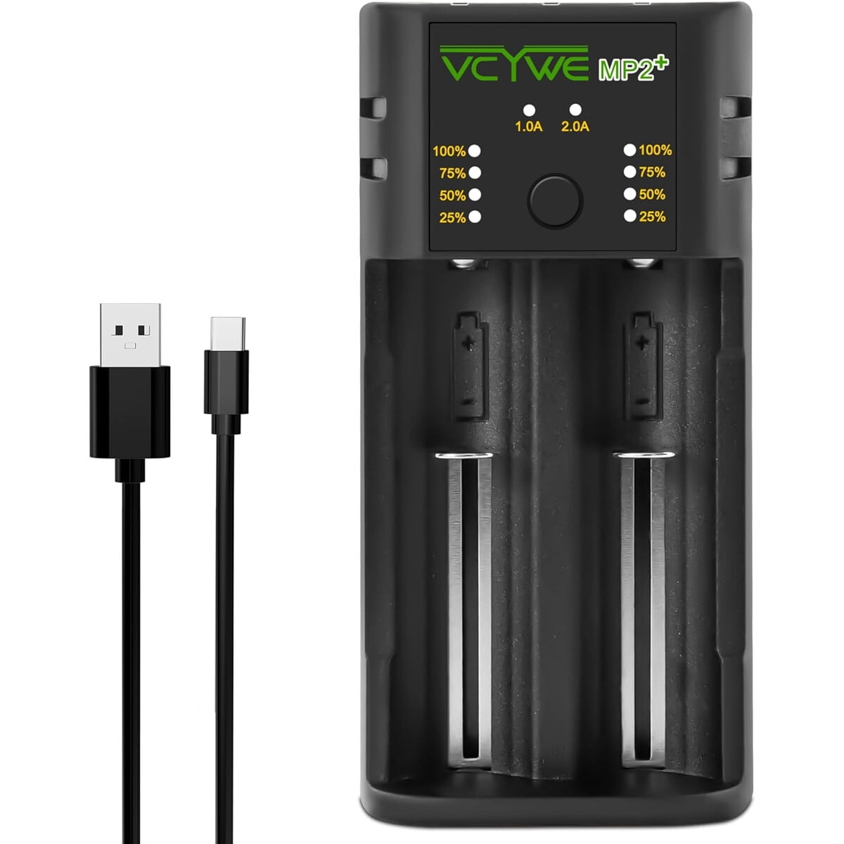 Cargador Inteligente Vcywe Mp2 2 Slots Led Usb 2a Universal