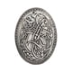 thumbnail image 2 of Norse Medieval Viking Symbol Símbolo Broche Oval Shawal Suéter Pin Silver, 2 of 2