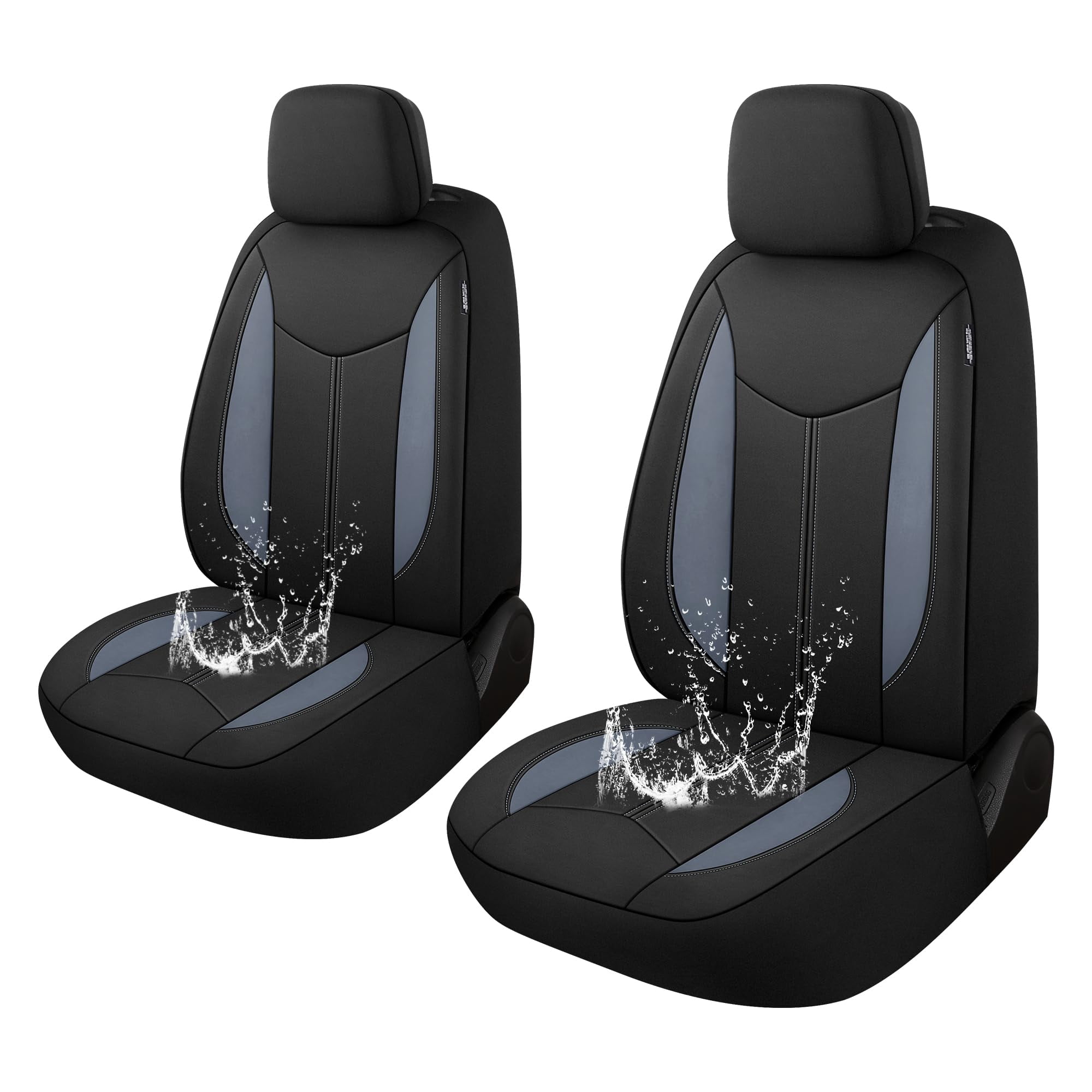 Funda De Asiento De Coche Caromop De Neopreno Impermeable Para 2 Asientos Delanteros