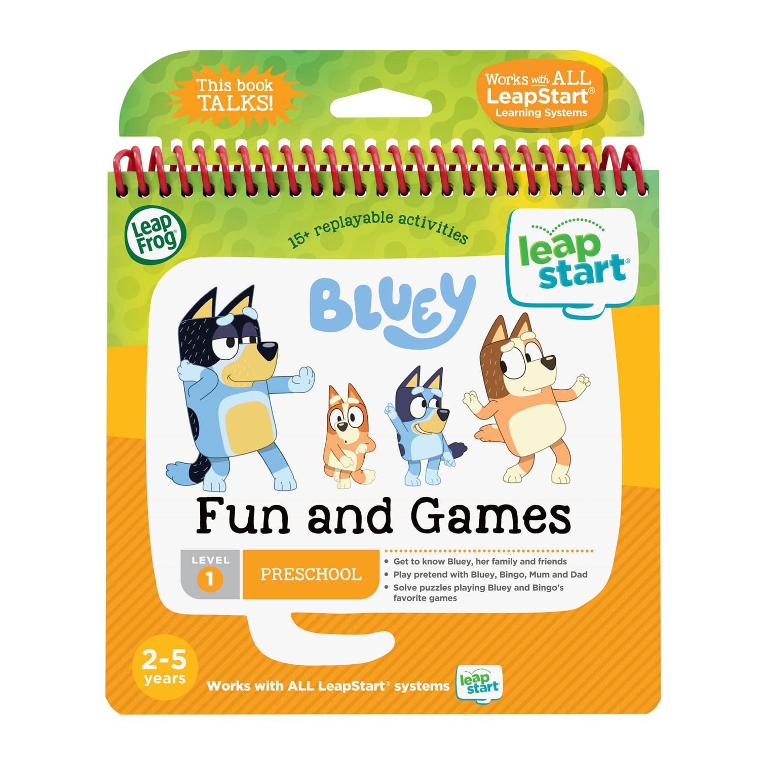 Libro De Actividades Leapfrog Leapstart Bluey Diversión Y Juegos