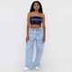 thumbnail image 4 of Peto Mujer Strapless Lettering Navy Corona, 4 of 5