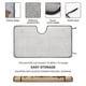 thumbnail image 2 of Junction Jungle Parasol para Parabrisas Delantero Protector Plegable, Visera Solar para Auto Bloquea Rayos UV Mantiene tu Vehículo Fresco140cm*76cm, 2 of 6