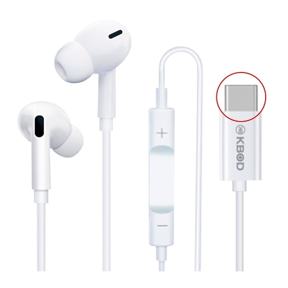 Audífonos Con Cable Y Micrófono Kbod Ear30 Pro USB-C