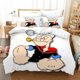 thumbnail image 2 of Popeye The Sailor White Quilt Duvet Cover Set Bedding Bedclothes 3-Piece Bedding Set, 2 of 5