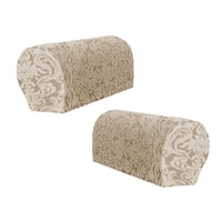 Magideal - Fundas Elásticas Para Reposabrazos, Fundas Para Sillón De Sofá Jacquard, Cómodas, Extraíbles Para Sofá Reclinable, Más Flexibles, Lavables A Máquina, Caqui