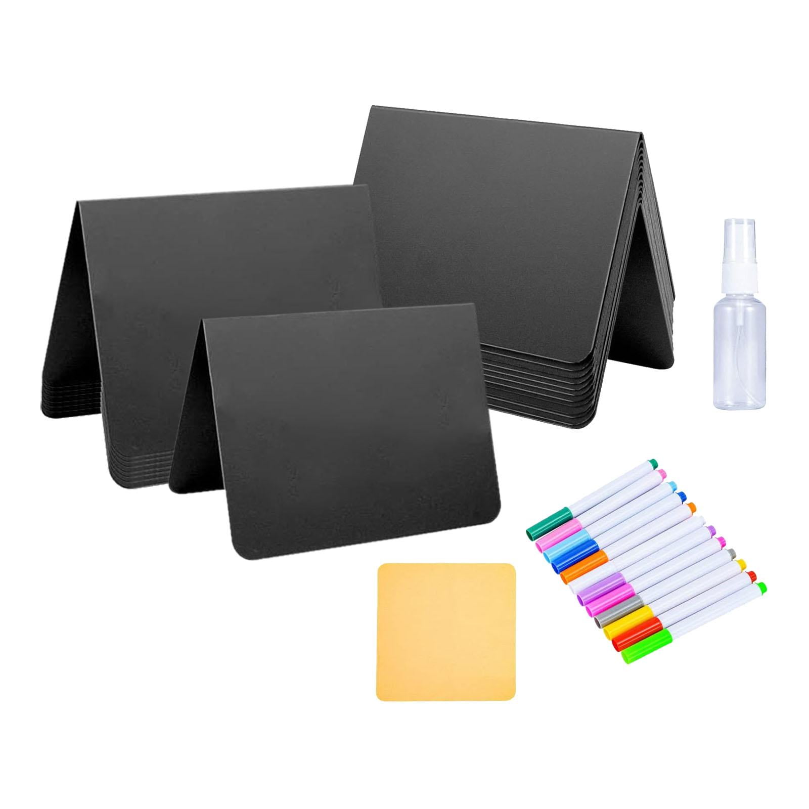 Magideal - 20 Mini Carteles De Pizarra Para Alimentos, Carteles De Mesa Reservados, Fáciles De Escribir Y Limpiar, Etiquetas Pequeñas De Alimentos Para Números