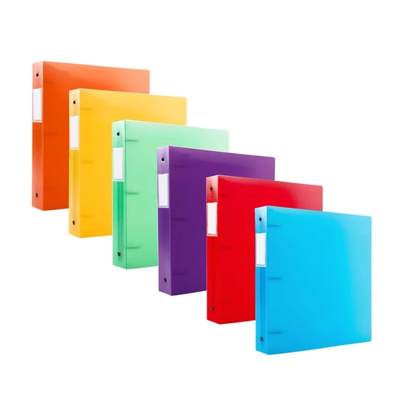 Carpeta de anillas Filexec 1" paquete de 6 colores surtidos