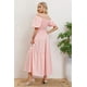 thumbnail image 3 of Vestido Largo Mujer Manga Globo Corta Cuello V 3345, 3 of 3