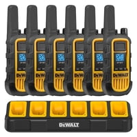 Walkie Talkies Dewalt Dxfrs800, 2 W, Impermeables, Largo Alcance, Paquete De 6