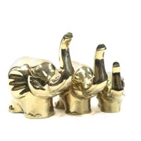 Set De Elefantes De Latón India Overseas Trading Corp, 3 Piezas